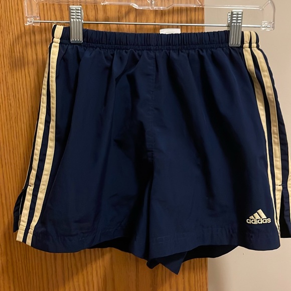 adidas Pants - Navy blue and yellow Adidas shorts. Size small